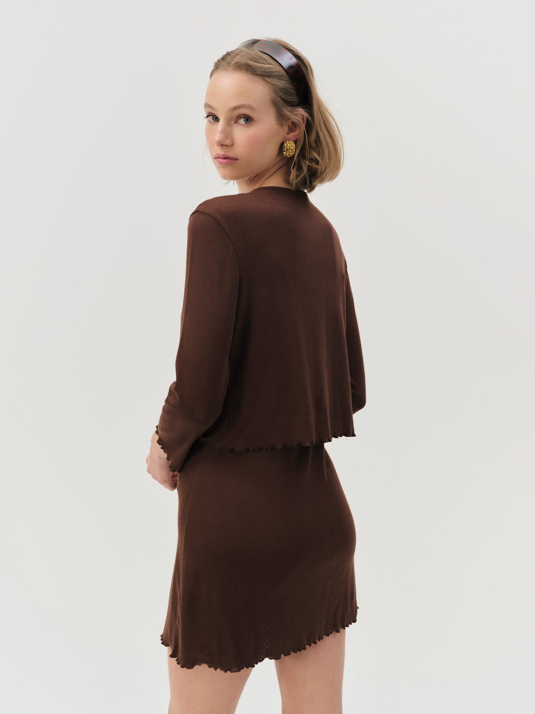 For Love and Lemons - Elliana Cardigan - Chocolate