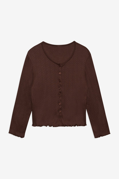 For Love and Lemons - Elliana Cardigan - Chocolate