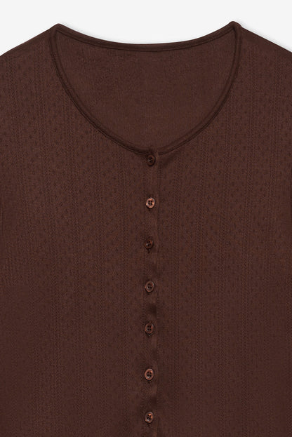 For Love and Lemons - Elliana Cardigan - Chocolate