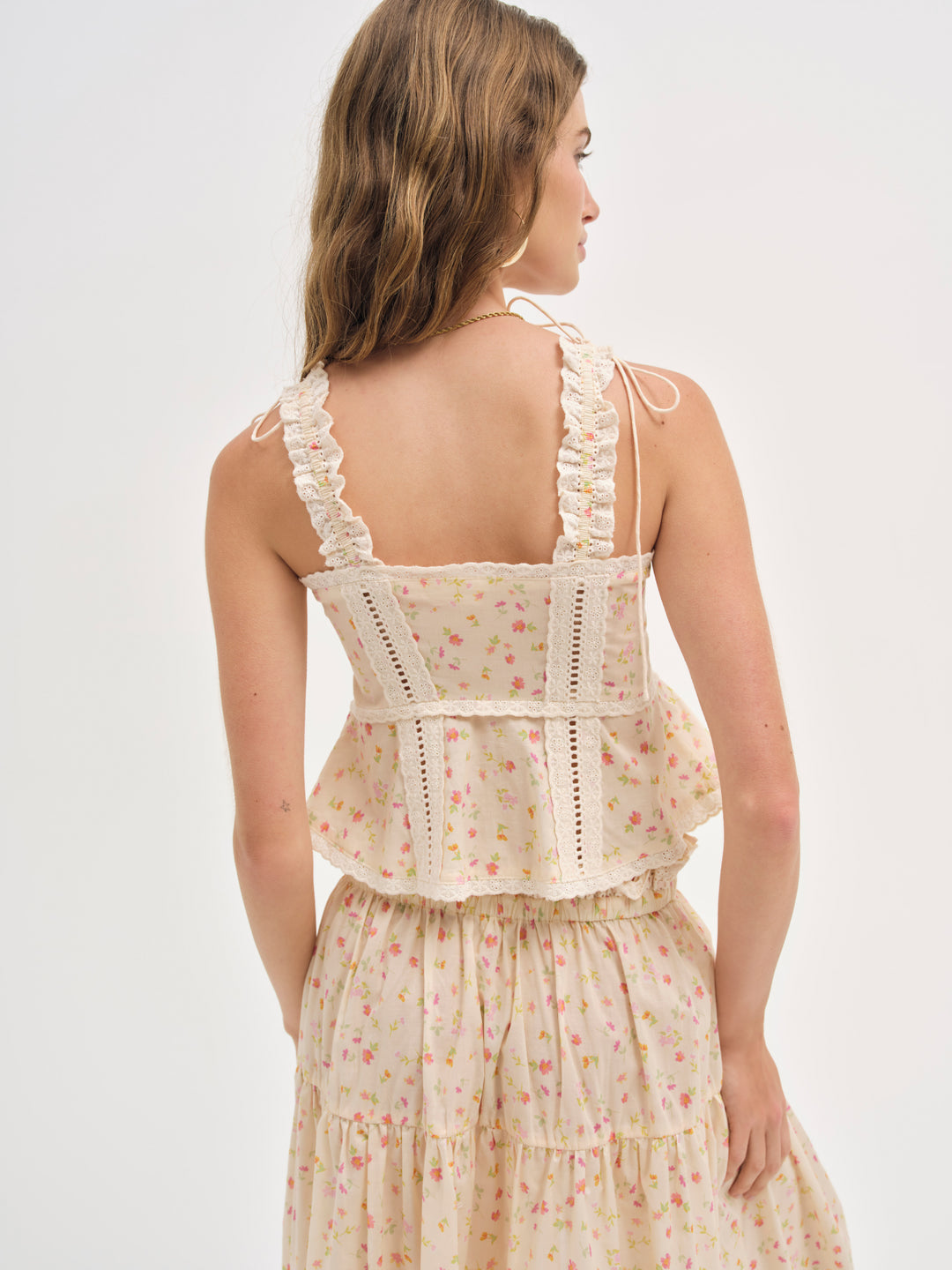 For Love and Lemons - Morgan Top - Peach