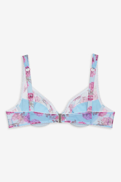 For Love and Lemons - Floral Stems Underwire Bikini Top - Blue