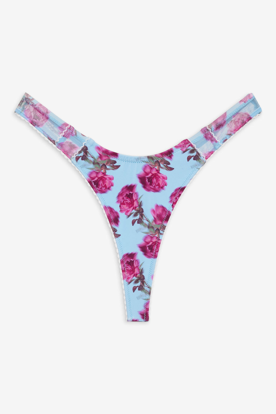 For Love and Lemons - Floral Stems Bikini Bottom - Blue