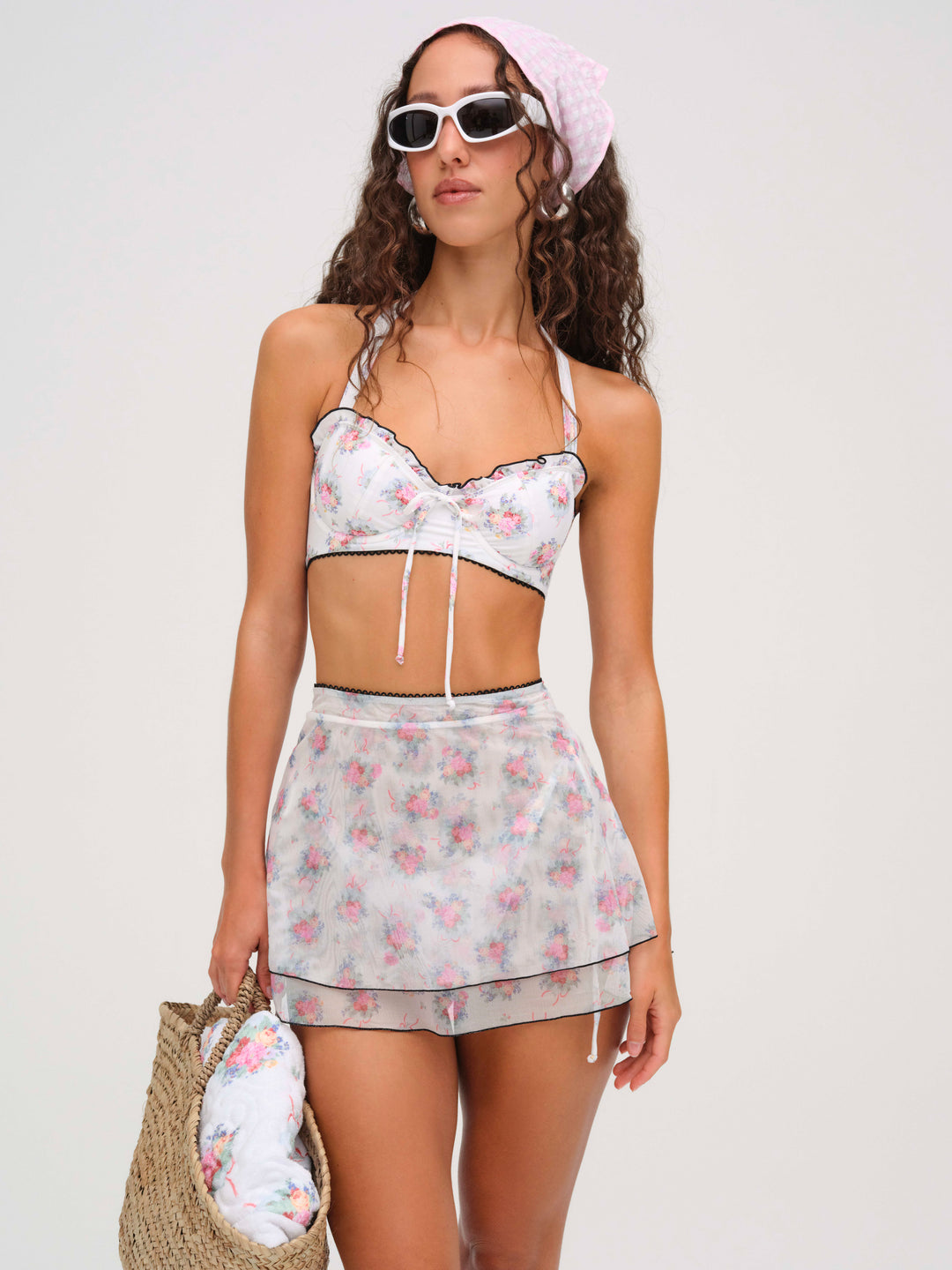 For Love and Lemons - Cordelia Mesh Skirt - White