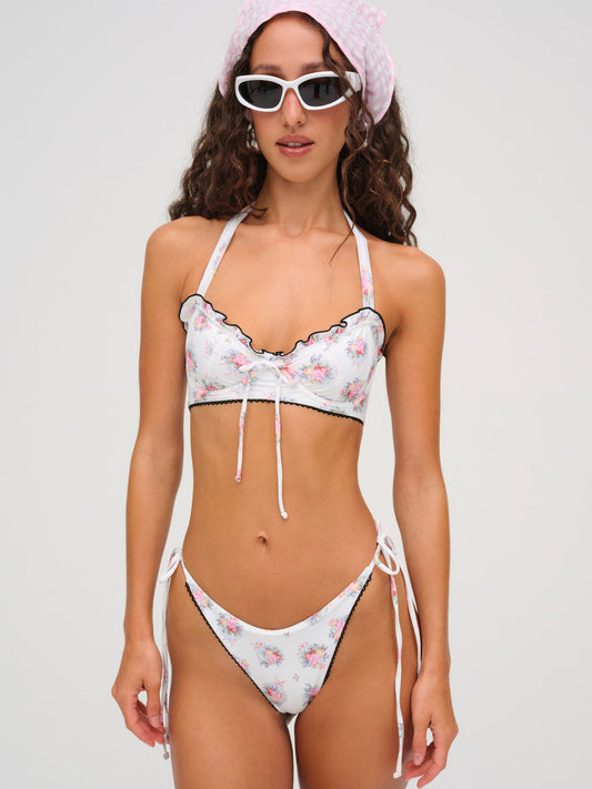 For Love and Lemons - Doily Bikini Bottom - White