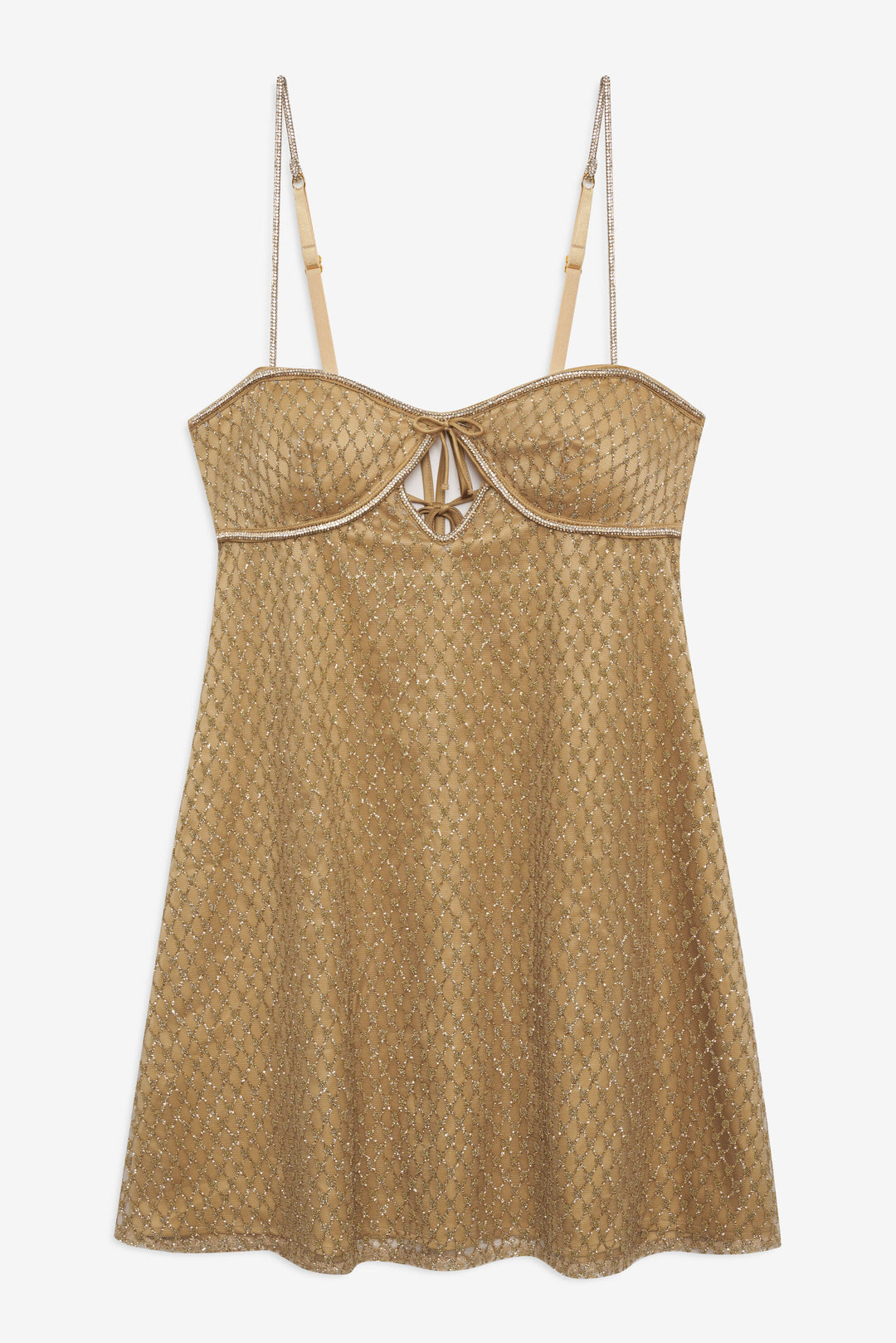 For Love and Lemons - Glitter Slip Dress - Gold