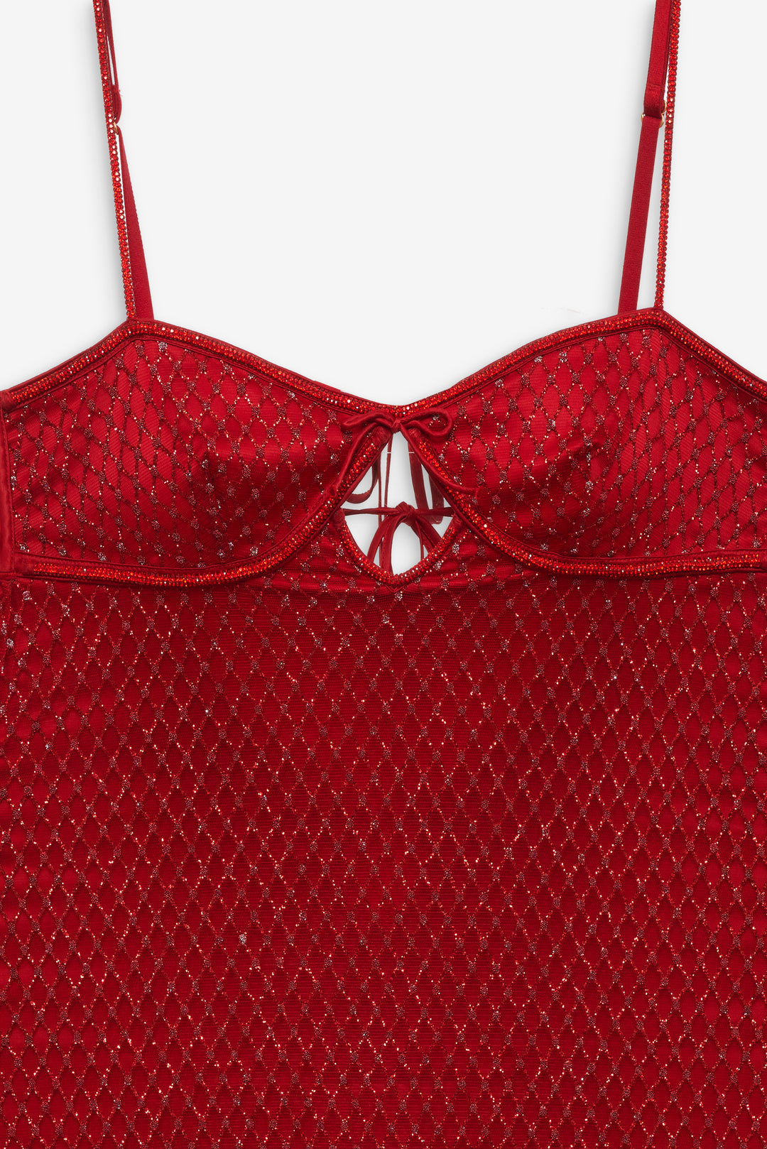 For Love and Lemons - Glitter Slip Dress - Red