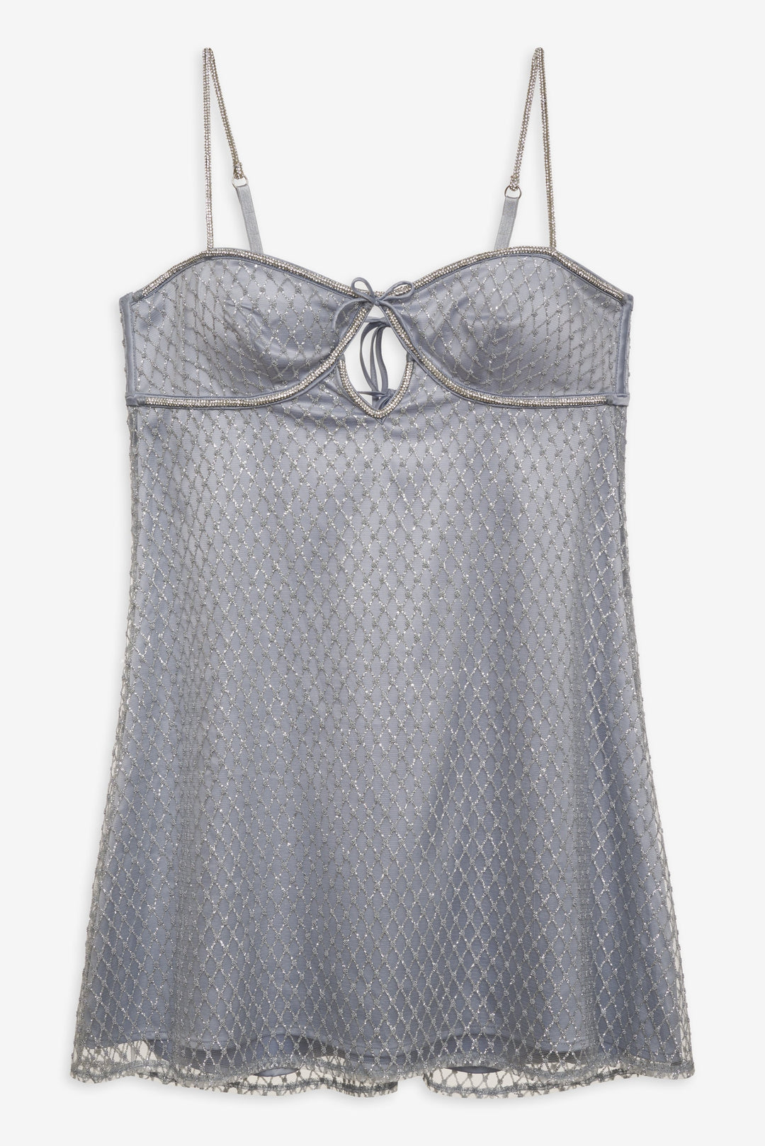 For Love and Lemons - Glitter Slip Dress - Silver