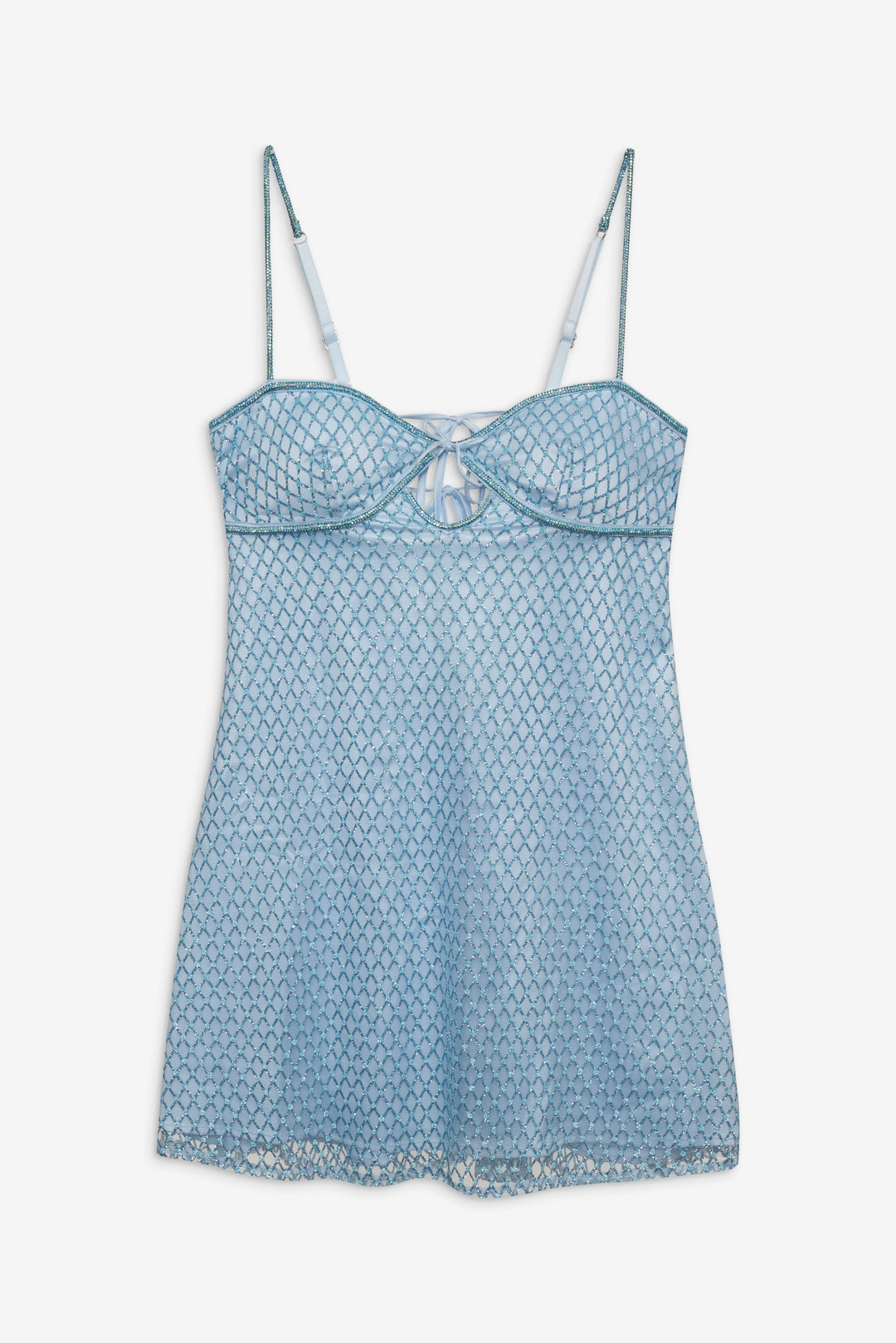 For Love and Lemons - Glitter Slip Dress - Blue