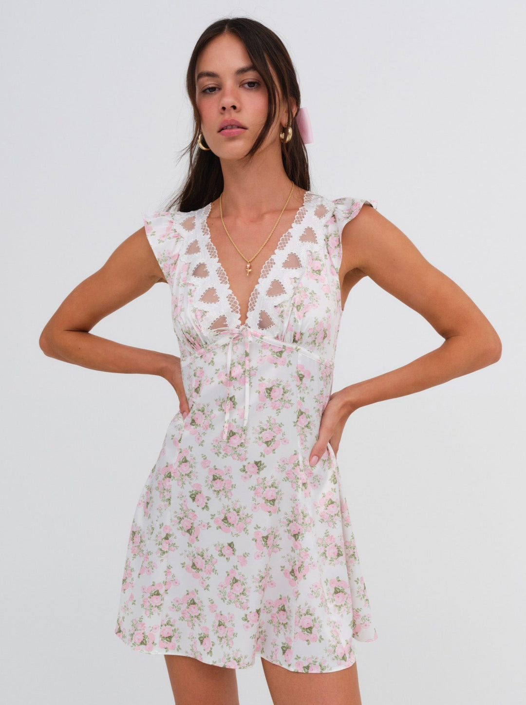 For Love and Lemons - Naima Slip Dress - Pink