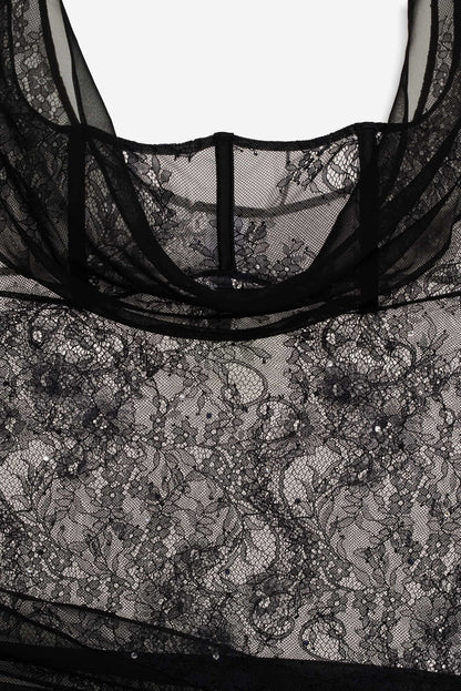 For Love and Lemons - Sonja Slip Dress - Black