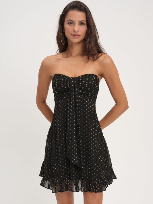 For Love and Lemons - Teagan Mini Dress - Black