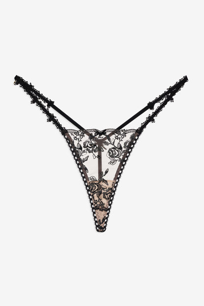 For Love and Lemons - Sonia G String Panty - Black