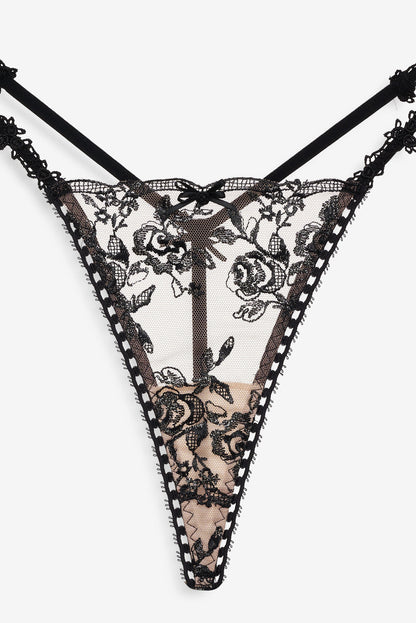 For Love and Lemons - Sonia G String Panty - Black