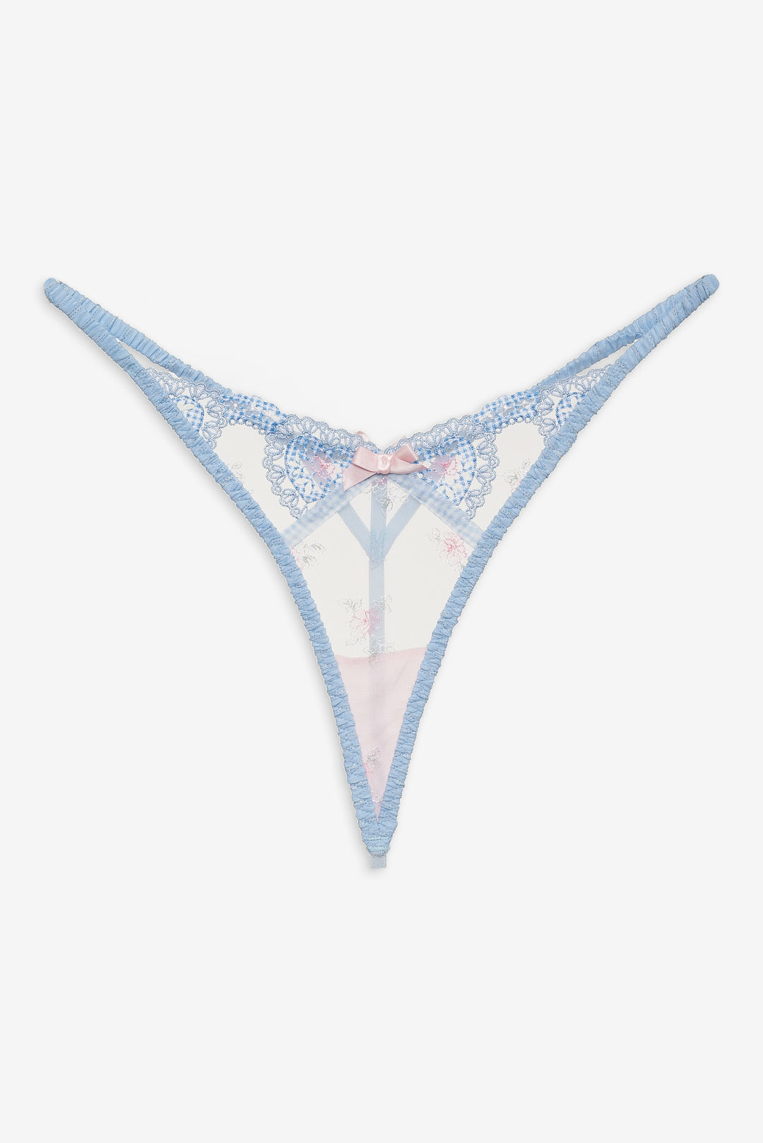 For Love and Lemons - Dainty Doily Thong Panty - Blue