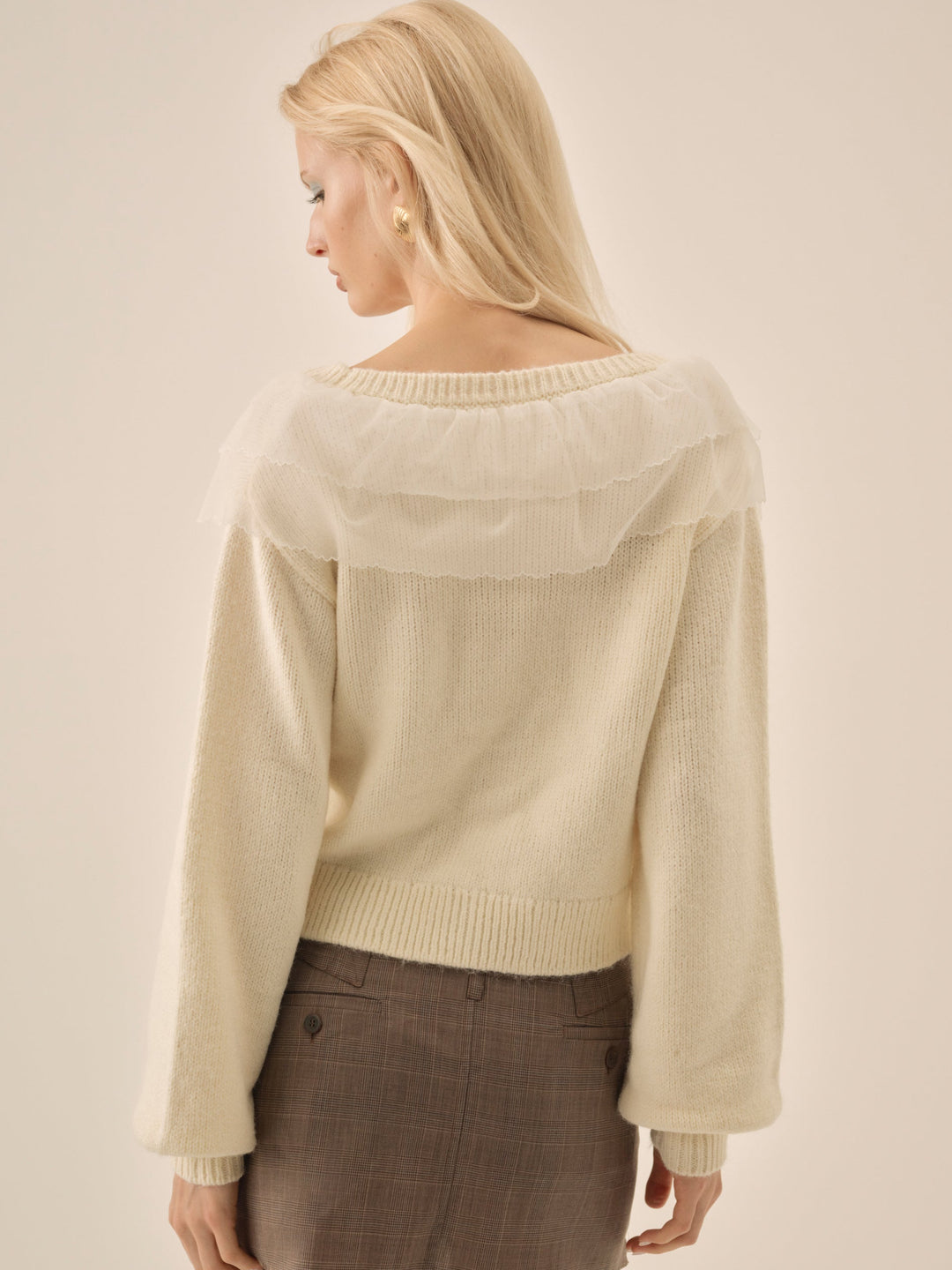 For Love and Lemons - Aster Knit Cardigan - Cream