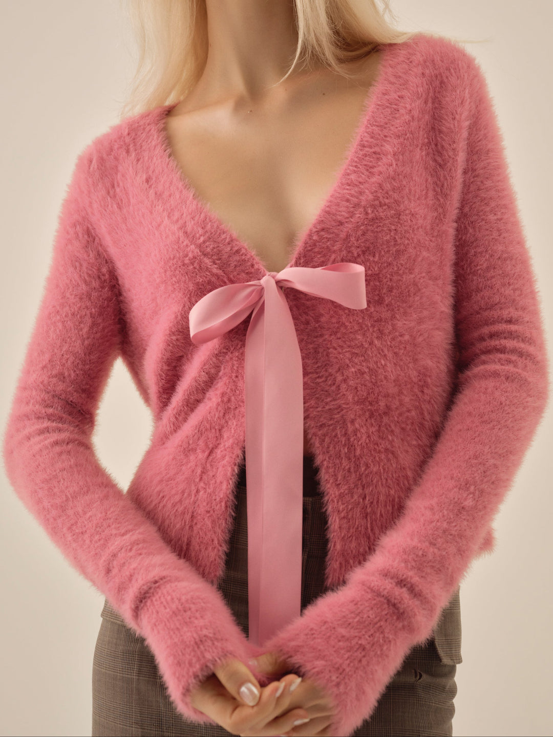 For Love and Lemons - Tayla Knit Cardigan - Pink