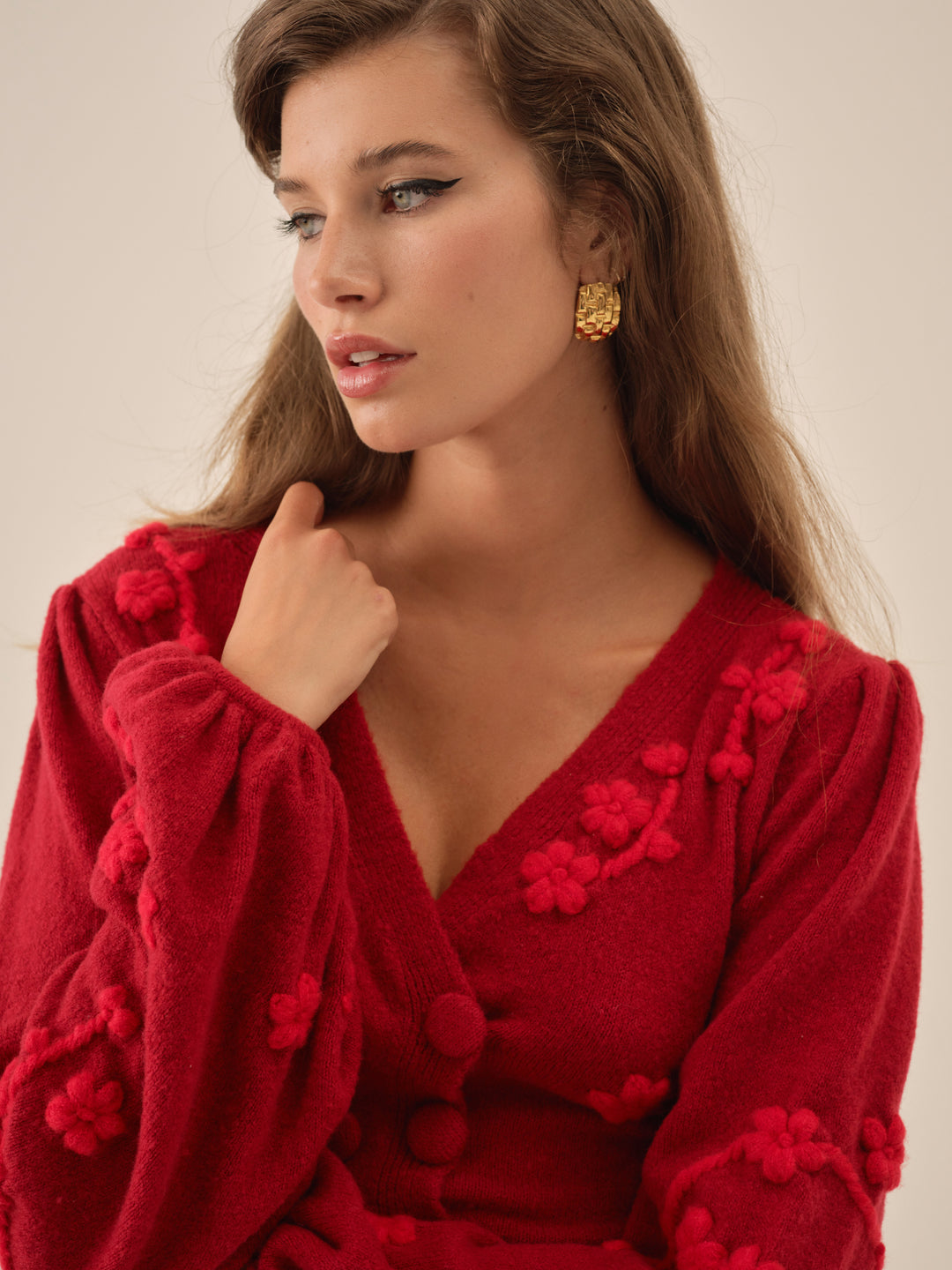 For Love and Lemons - Adalyn Cardigan - Red