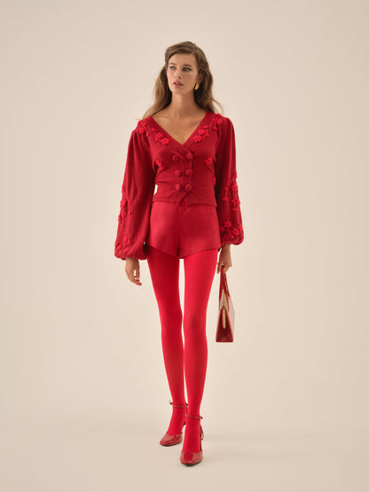 For Love and Lemons - Adalyn Cardigan - Red