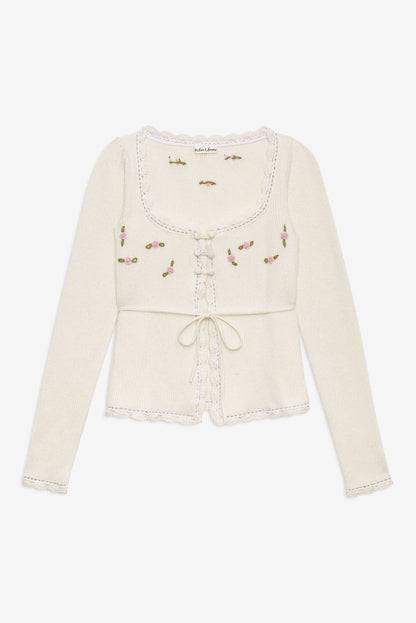 For Love and Lemons - Pheobe Knit Top - Cream