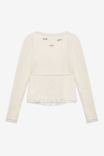 For Love and Lemons - Pheobe Knit Top - Cream