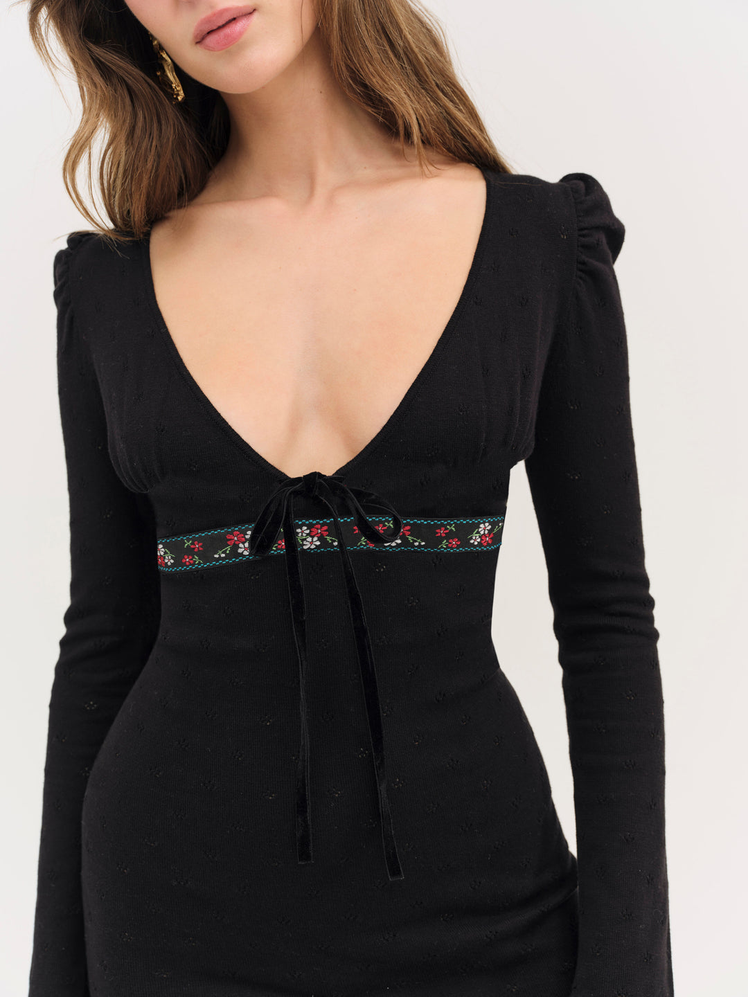 For Love and Lemons - Naomi Knit Mini Dress - Black