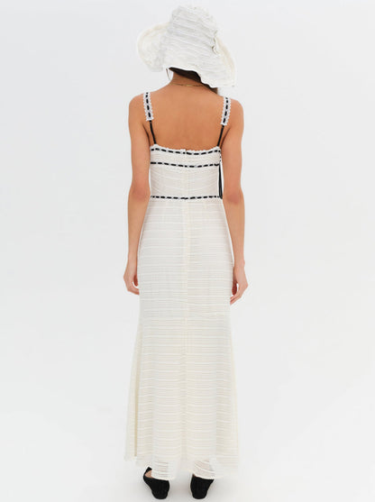 For Love and Lemons - Mayfair Crochet Maxi Dress - White