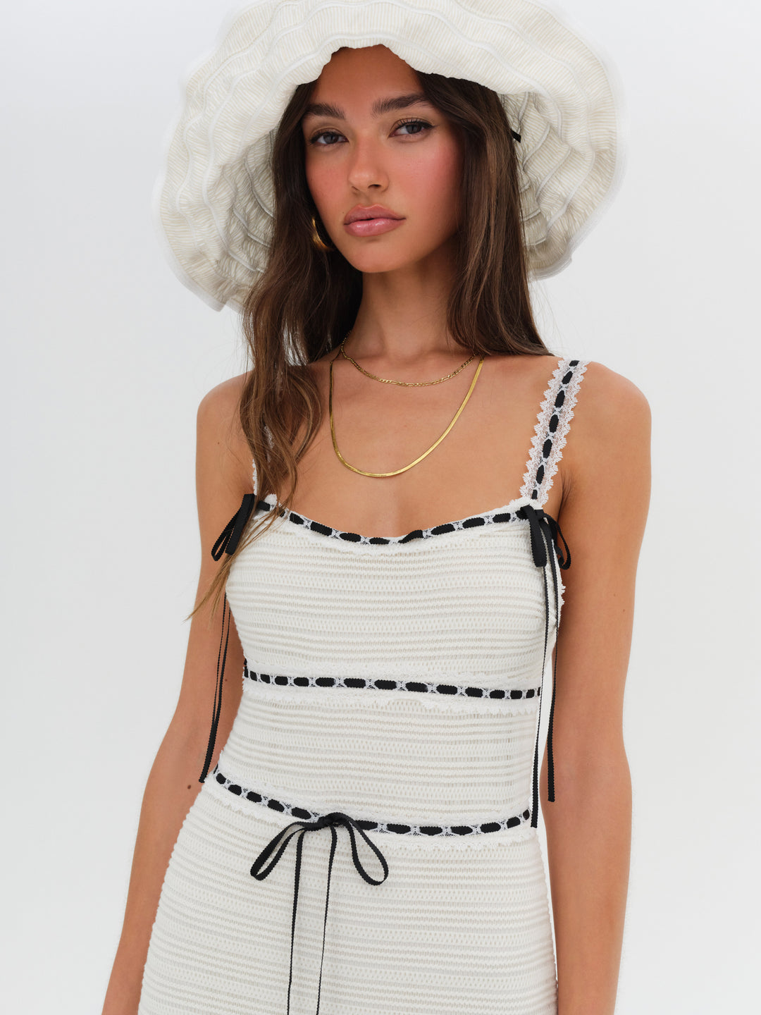 For Love and Lemons - Mayfair Crochet Maxi Dress - White