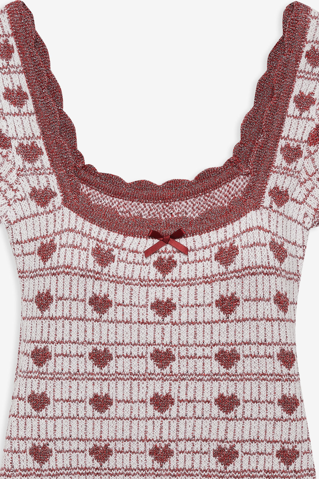 For Love and Lemons - Candy Heart Knit Mini Dress - Cream
