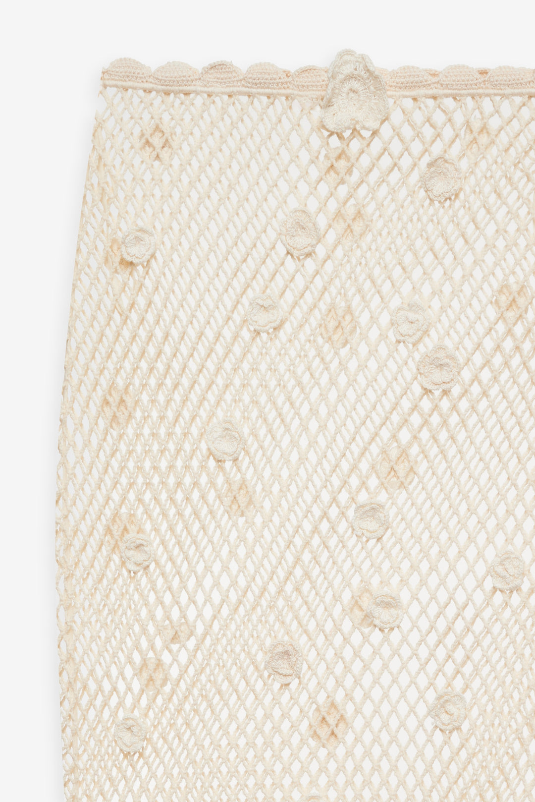 For Love and Lemons - Betty Bouquet Knit Midi Skirt - Cream