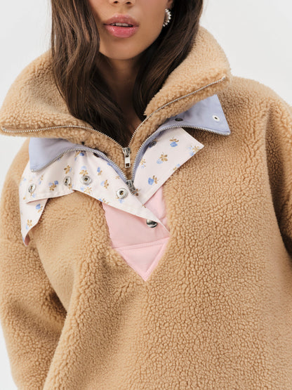 For Love and Lemons - Caitlyn Pullover Sweater - CAMEL