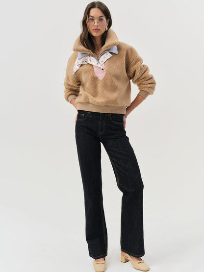 For Love and Lemons - Caitlyn Pullover Sweater - CAMEL