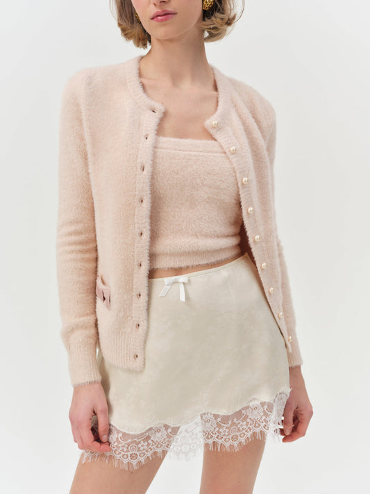 For Love and Lemons - Harper Cardigan - Pink