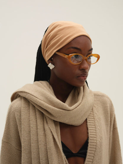 For Love and Lemons - Solana Cardigan with Scarf - Tan