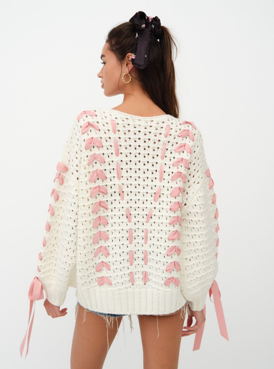 For Love and Lemons - Laurel Oversized Sweater - White