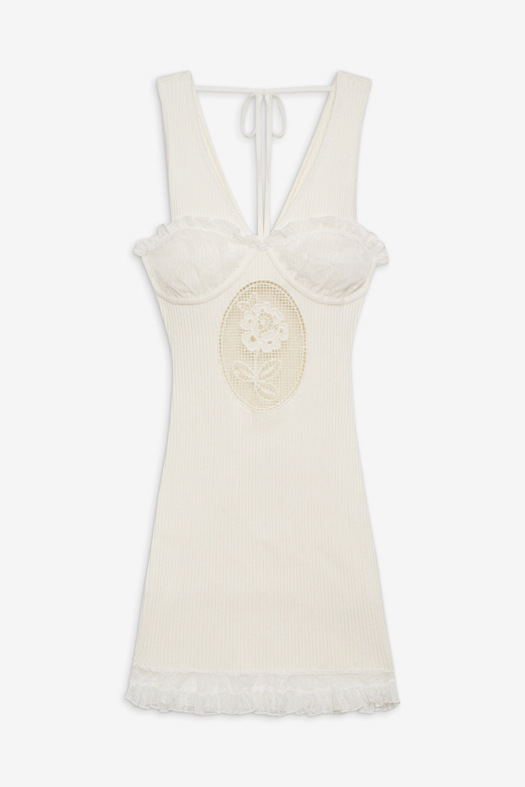 For Love and Lemons - Lyon Knit Mini Dress - White