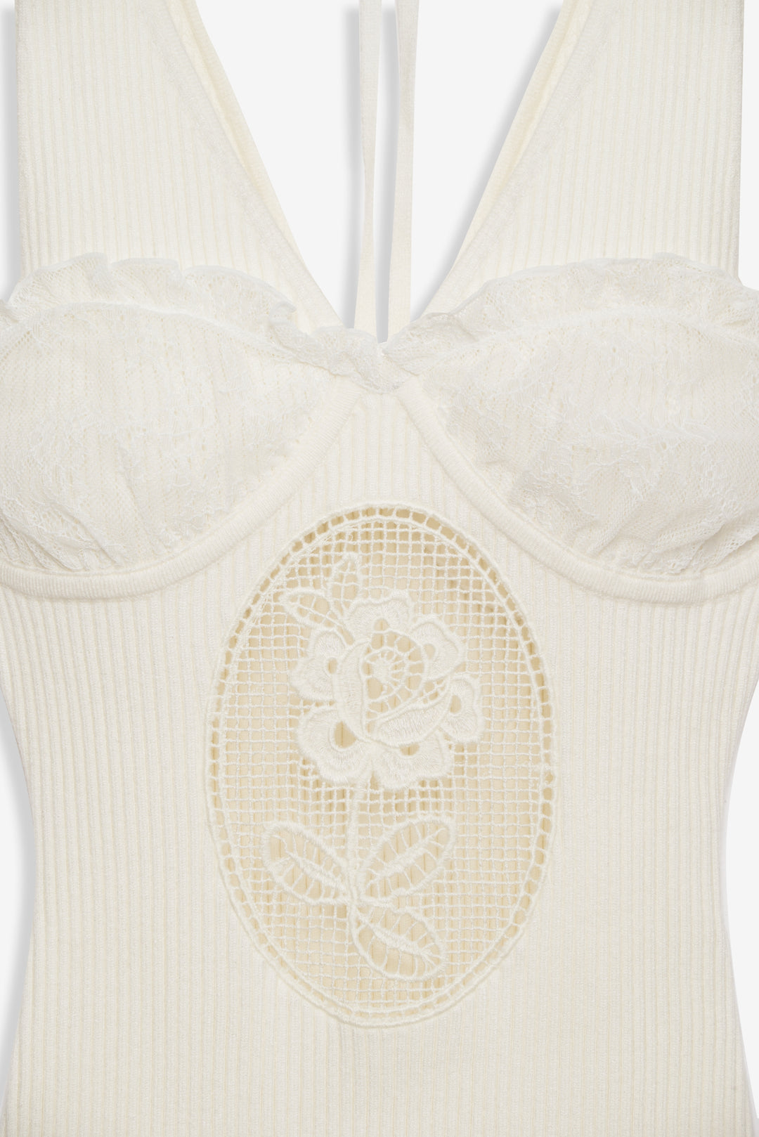 For Love and Lemons - Lyon Knit Mini Dress - White