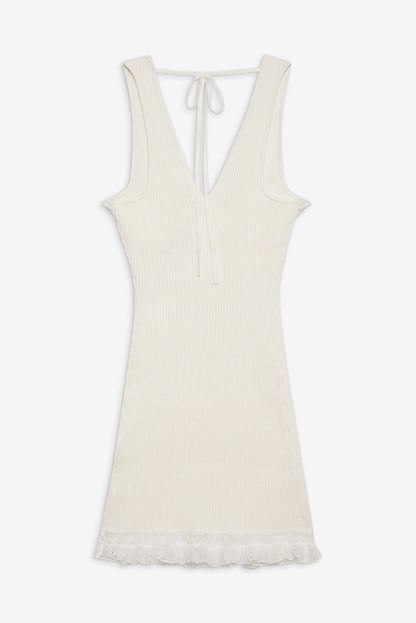 For Love and Lemons - Lyon Knit Mini Dress - White