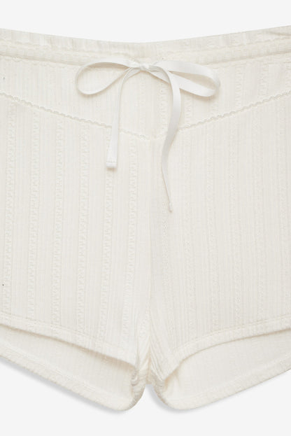 For Love and Lemons - Allison Pointelle Short - White