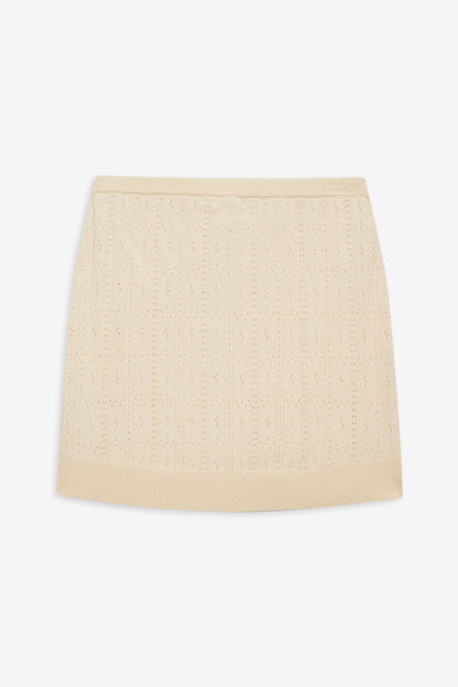 For Love and Lemons - Daniela Knit Mini Skirt - Cream