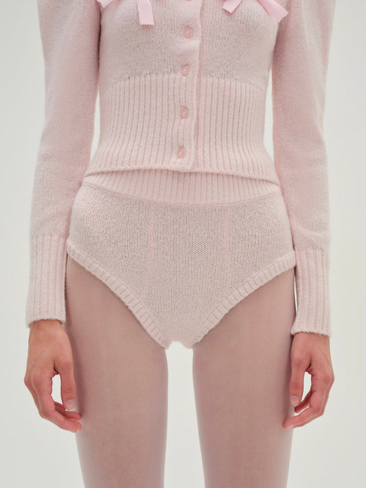 For Love and Lemons - Beverly Knit Panty - Pink