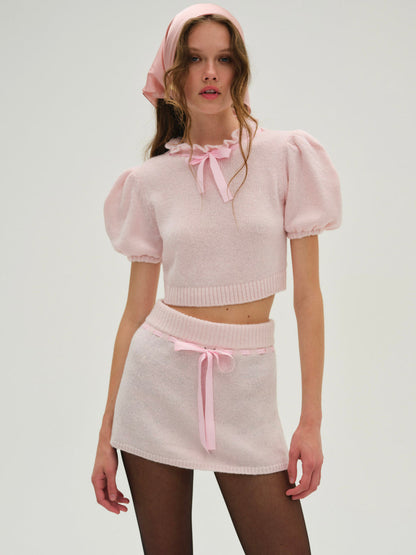 For Love and Lemons - Beverly Mini Skirt - Pink