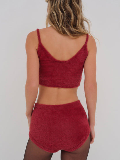 For Love and Lemons - Fiona Crop Top - Red