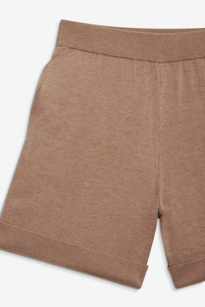 For Love and Lemons - Cassidy Knit Shorts - Brown