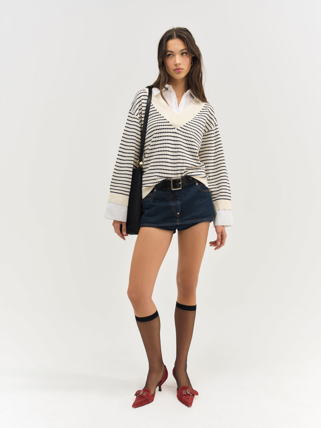 For Love and Lemons - Regatta Stripe Knit Sweater - Cream