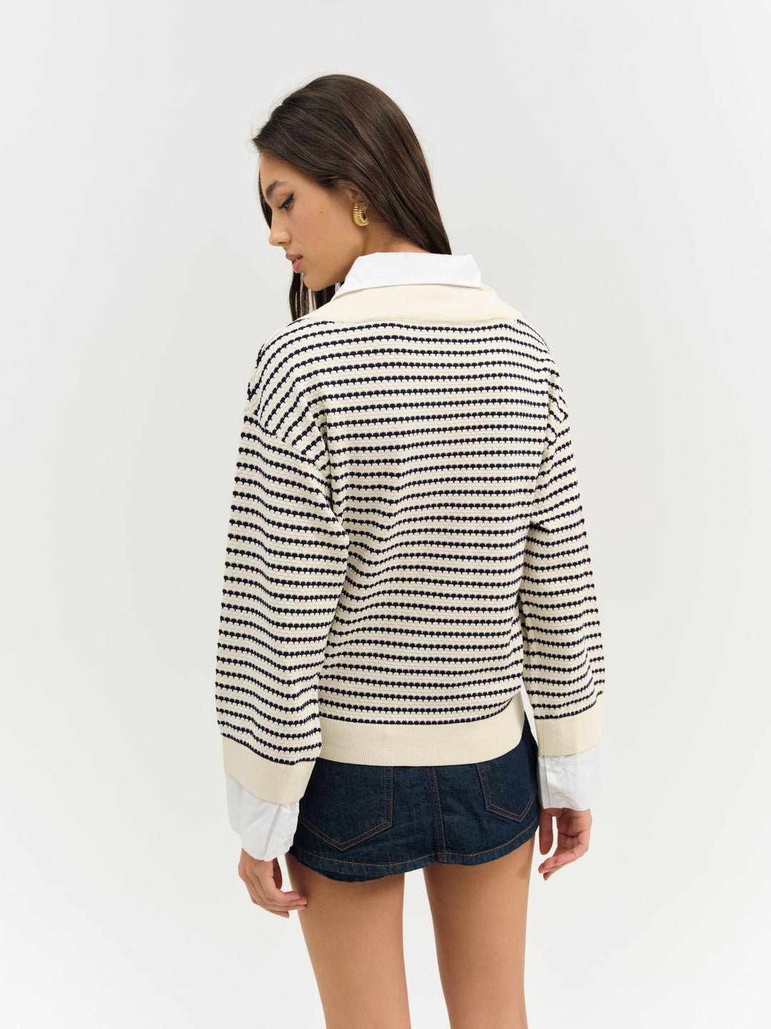 For Love and Lemons - Regatta Stripe Knit Sweater - Cream