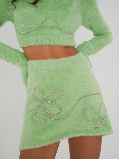 For Love and Lemons - Sullivan Mini Skirt - Green