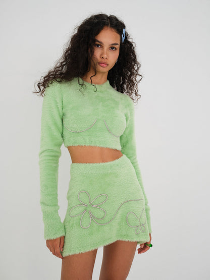 For Love and Lemons - Sullivan Mini Skirt - Green