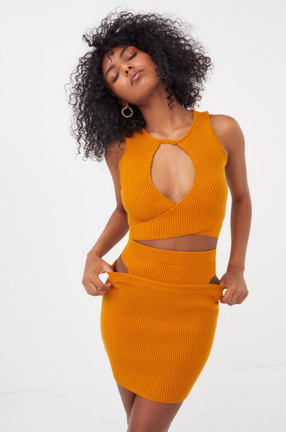 For Love and Lemons - Maggie Mini Skirt - Orange