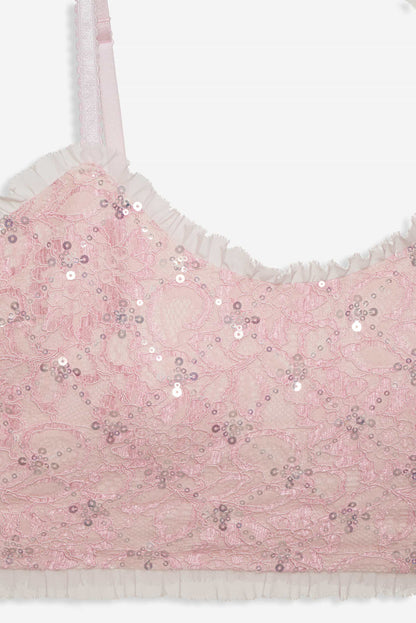 For Love and Lemons - Isabeau Sleep Top - Pink