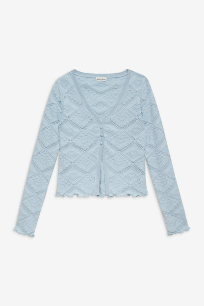 For Love and Lemons - Coco Knit Cardigan - Baby Blue